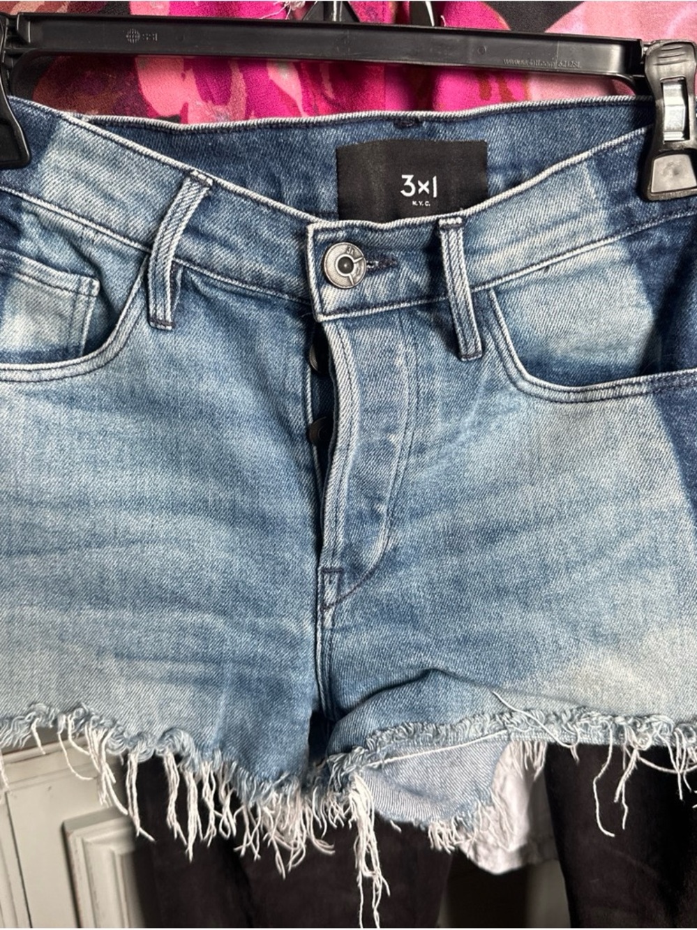 3x1 Blue Denim Jeans with Branded Button